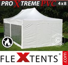 Reklamtält FleXtents Xtreme Heavy Duty 4x8m Vit, inkl. 6 sidor